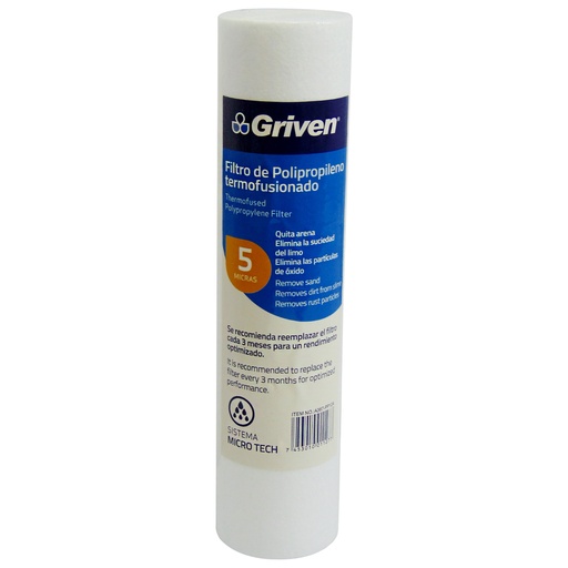 [8921] FILTRO DE POLIPROPILENO TERMOFUSIONADO GRIVEN