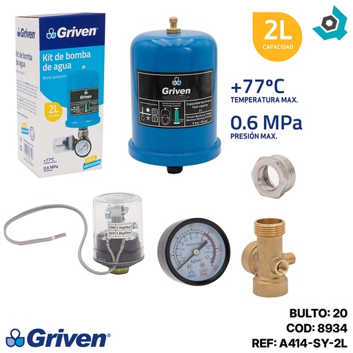 [8934] PULMON TANQUE PARA AGUA 2L GRIVEN