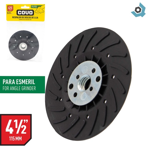 [8959] REPUESTO DE DISCO DE LIJA 4 1/2" PARA ESMERIL COVO