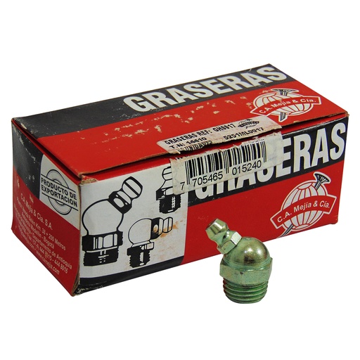[9030] GRASERA 1/4" N.P.T 17 CODO 45 GRADOS MEJIA