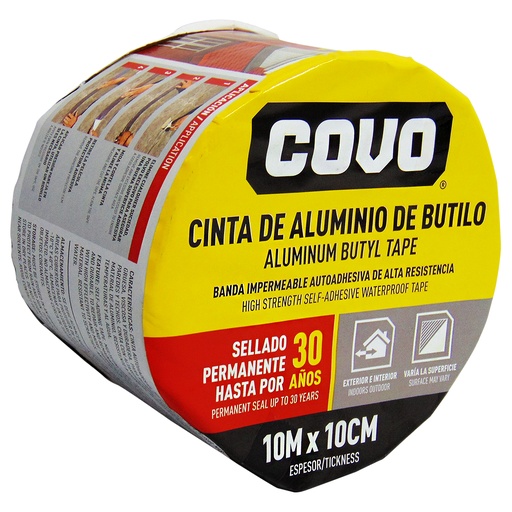 [9044] CINTA DE ALUMINA DE BUTILO 10M X 10CM COVO