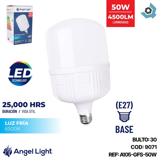 [9071] BOMBILLO LED 50W TIPO CILINDRO ANGEL LIGHT