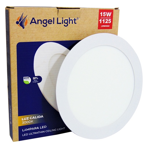 [9124] LAMPARA LED PARA EMPOTRAR REDONDA 15W LUZ CALIDA ANGEL LIGHT