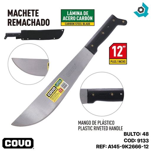 [9133] MACHETE 12" REMACHADO COVO