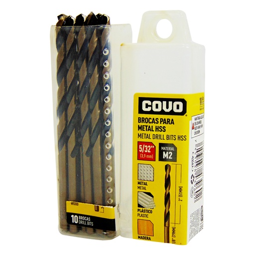 [9136] MECHAS PARA METAL 5/32" HSS COVO