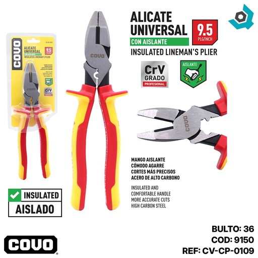 [9150] ALICATE 9.5" UNIVERSAL  COVO