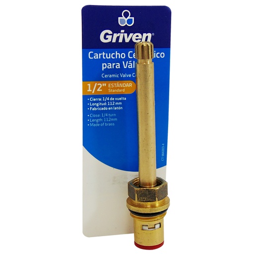 [9158] CARTUCHO CERAMICO 1/2" PARA LLAVE DE DUCHA GRIVEN
