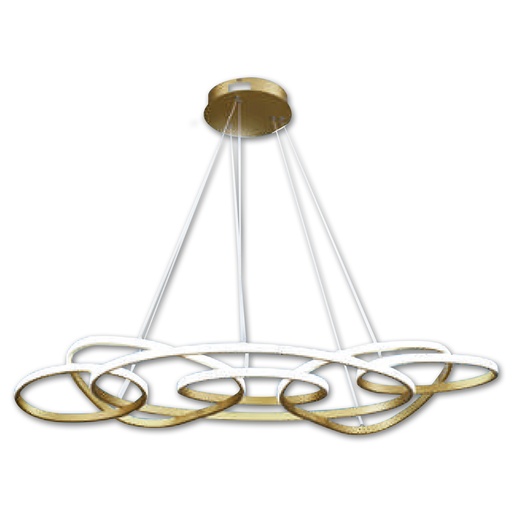 [9179] LAMPARA LED COLGANTE 105W 6 OVALOS ANGEL LIGHT