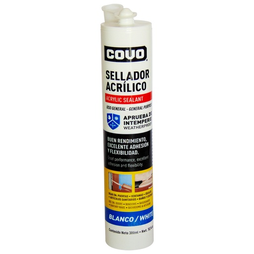 [9233] SELLADOR ACRILICO BLANCO USO GENERAL 300ML COVO