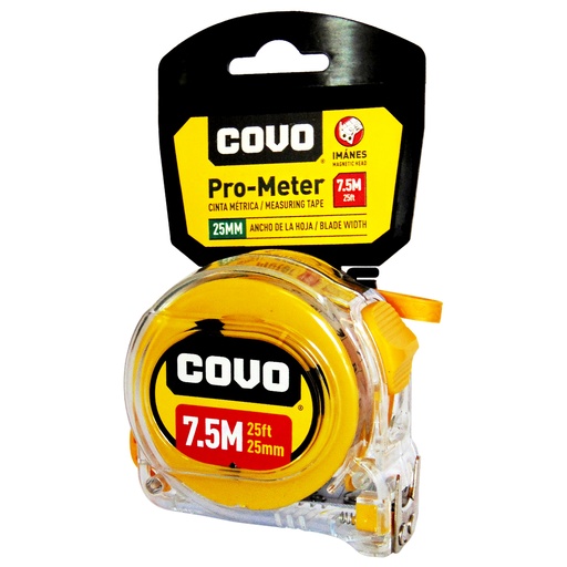 [9242] CINTA METRICA 7.5M X 25MM COVO