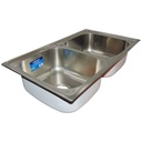 FREGADERO DOBLE 35.5 X 40.5 SIN ESCURRIDOR GRIVEN
