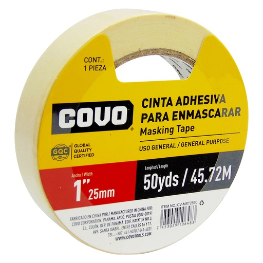 [9265] TIRRO CINTA ADHESIVA PARA ENMASCARAR 1" COVO
