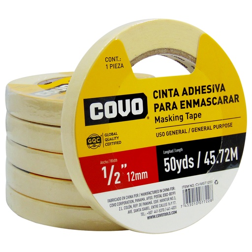 [9267] TIRRO CINTA ADHESIVA PARA ENMASCARAR 1/2" COVO
