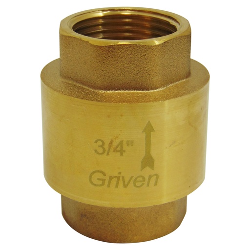 [9278] CHEQUE 3/4" DE BRONCE SIN CANAL GRIVEN
