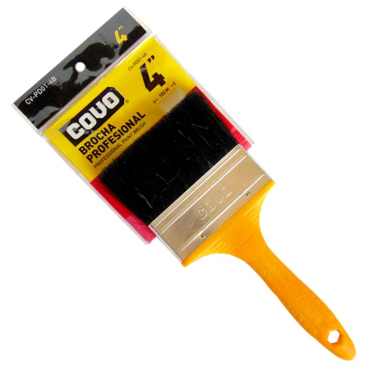 [9302] BROCHA 4" CERDAS NATURALES NEGRAS COVO