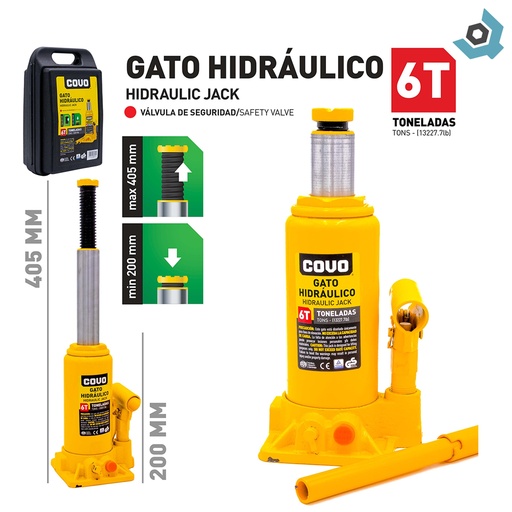 [9305] GATO HIDRAULICO 6 TONELADAS COVO