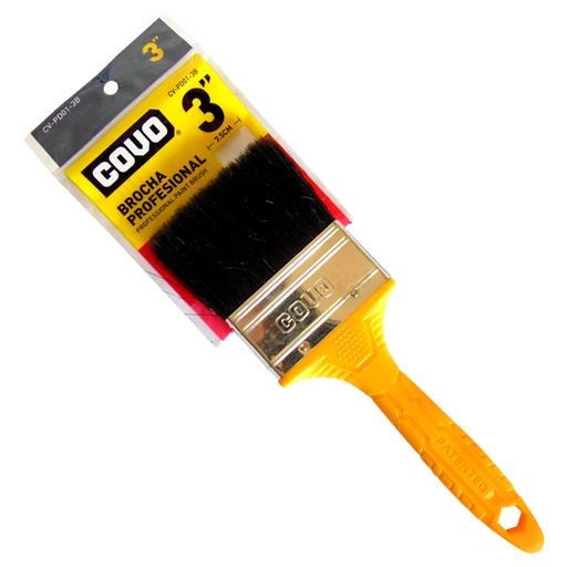 [9307] BROCHA 3" CERDAS NATURALES NEGRAS COVO