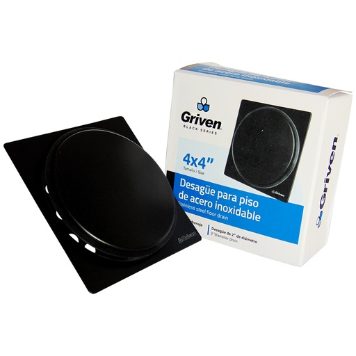 [9324] DESAGUE DE PISO 4" X 4" PUSH CUADRADO GRIVEN