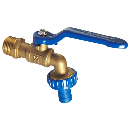 [9343] LLAVE DE CHORRO 1/2" BRONCE CON PICO GRIVEN