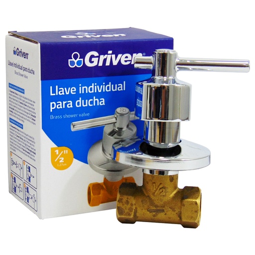[9400] LLAVE PARA DUCHA 1/2" INDIVIDUAL GRIVEN