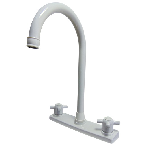 [9413] GRIFERIA PARA FREGADERO 8" DOBLE MANIJA GRIVEN WHITE