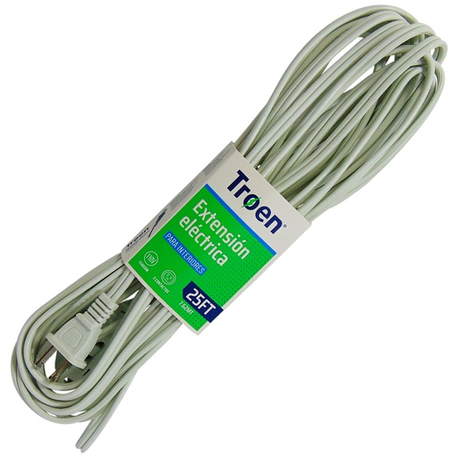 [9443] EXTENSION ELECTRICA 25FT 3 TOMAS TROEN