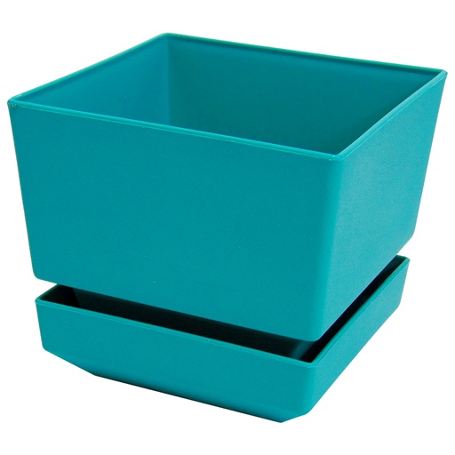 [9462] MATERO Y PLATO PP ART CUAD TEX L12 TURQUESA DP