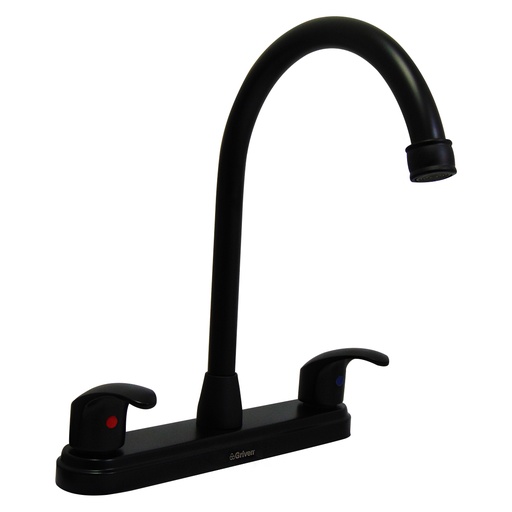 [9468] GRIFERIA PARA FREGADERO 8" CUELLO DE CISNE GRIVEN BLACK