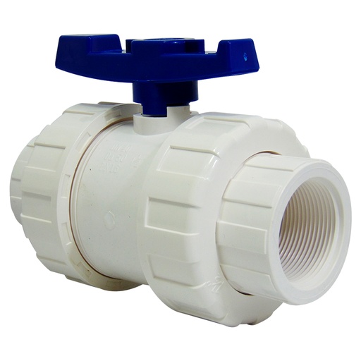 [9491] VALVULA 1 1/2" DE PVC CON ROSCA GRIVEN