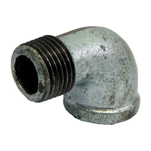 [9537] CODO 90GR 1/2" DE ACERO GALVANIZADO MR GRIVEN