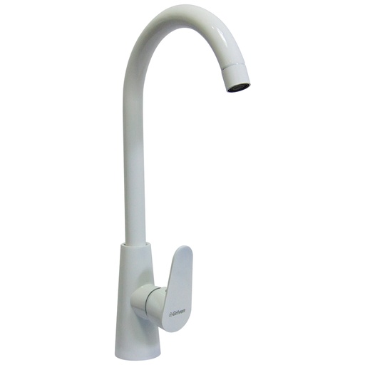 [9543] GRIFERIA PARA FREGADERO MONOMANDO CUELLO DE CISNE GRIVEN WHITE