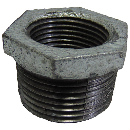 [9553] REDUCCION BUSHING 1" X 3/4" DE ACERO GALVANIZADO GRIVEN