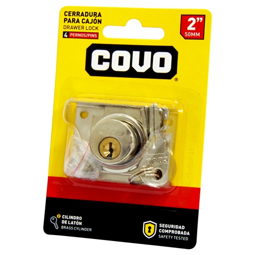 [9560] CERRADURA PARA GAVETA 2" CROMADA COVO