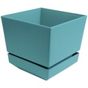 MATERO Y PLATO PP ART CUAD TEX L18 TURQUESA DP