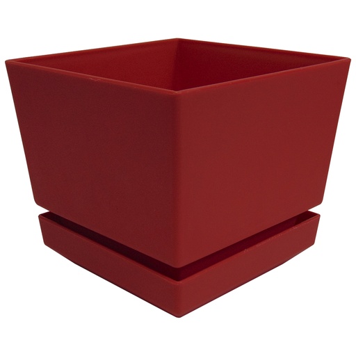 [9625] MATERO Y PLATO PP ART CUAD TEX L15 ROJO DP