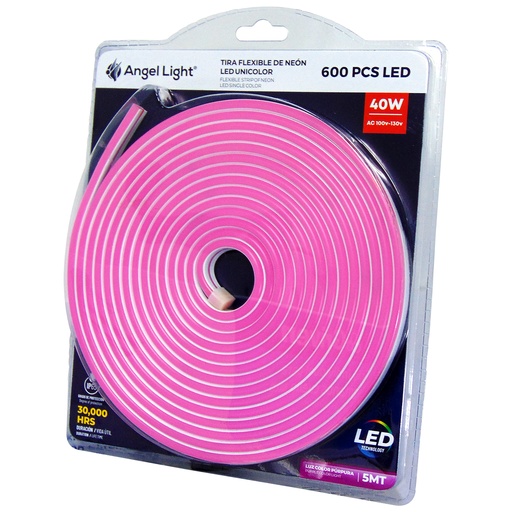 [9638] TIRA DE LUZ LED 5 METROS PURPURA ANGEL LIGHT
