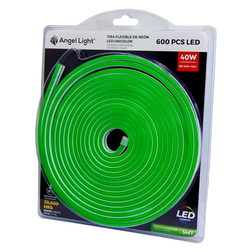 [9639] TIRA DE LUZ LED 5 METROS VERDE ANGEL LIGHT
