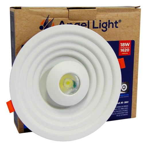 [9642] LAMPARA LED PARA EMPOTRAR REDONDA 18W 6.8" LUZ BLANCA ANGEL LIGHT