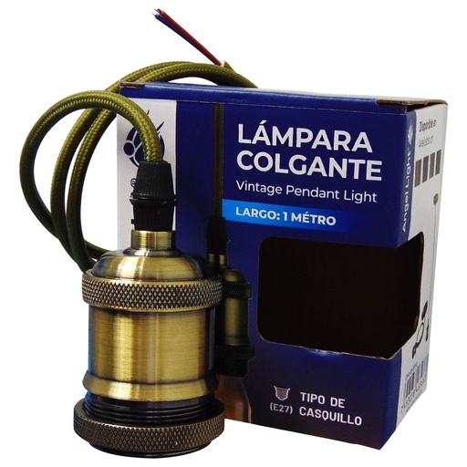 [9646] SOCATE PARA BOMBILLO COLGANTE SATINADO ANGEL LIGHT