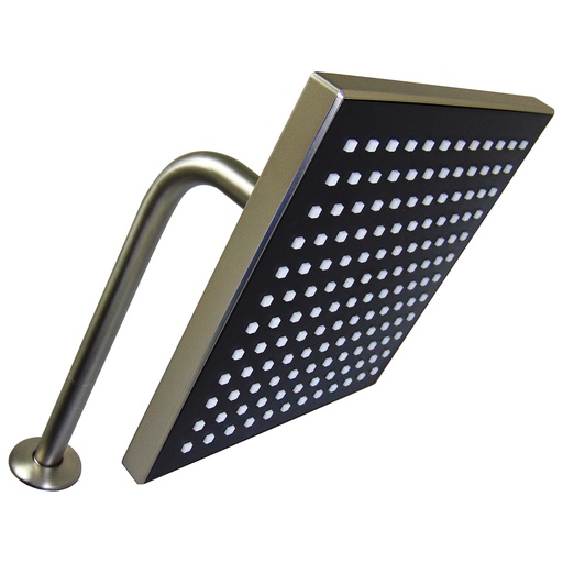 [9677] REGADERA PARA BANO 8" CUADRADA SATINADA GRIVEN