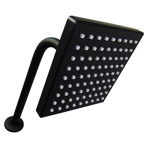 [9682] REGADERA PARA BANO 6" CUADRADA NEGRO GRIVEN BLACK