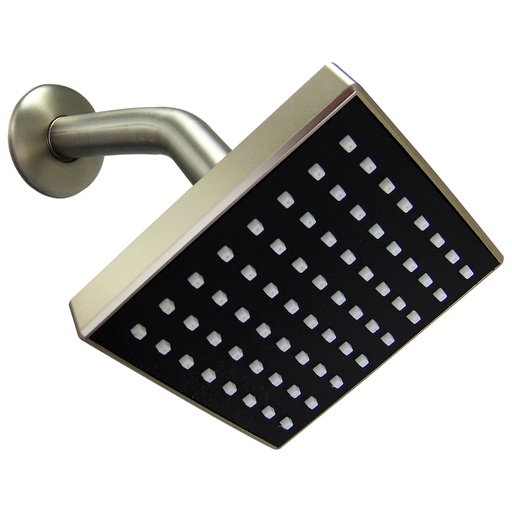 [9694] REGADERA PARA BANO 4" CUADRADA SATINADO GRIVEN