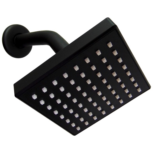 [9696] REGADERA PARA BANO 4" CUADRADA NEGRO GRIVEN BLACK