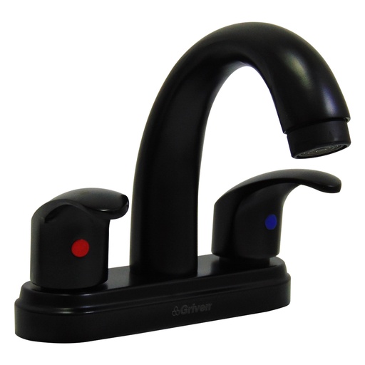 [9714] GRIFERIA PARA LAVAMANOS 4" CUELLO CURVO GRIVEN BLACK