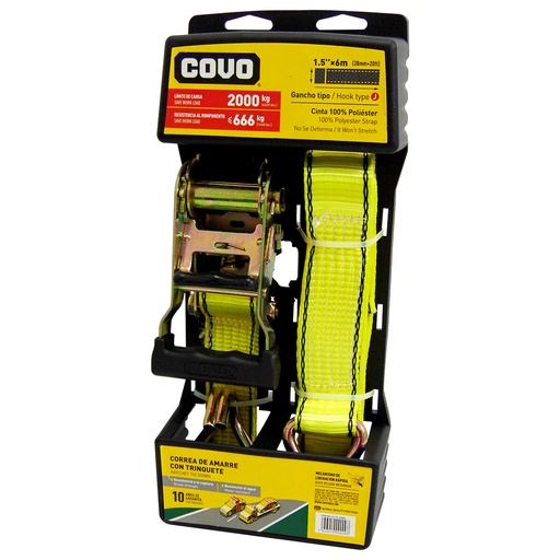 [9743] CORREA DE AMARRE CON TRINQUETE 2000KG X 6M COVO