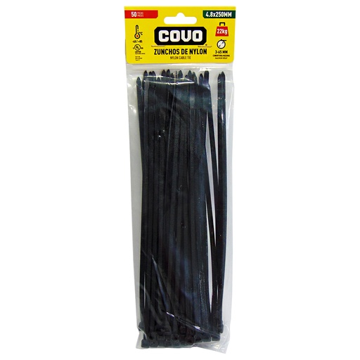 [9797] TIRRAJE NYLON NEGRO 4.8-250MM COVO