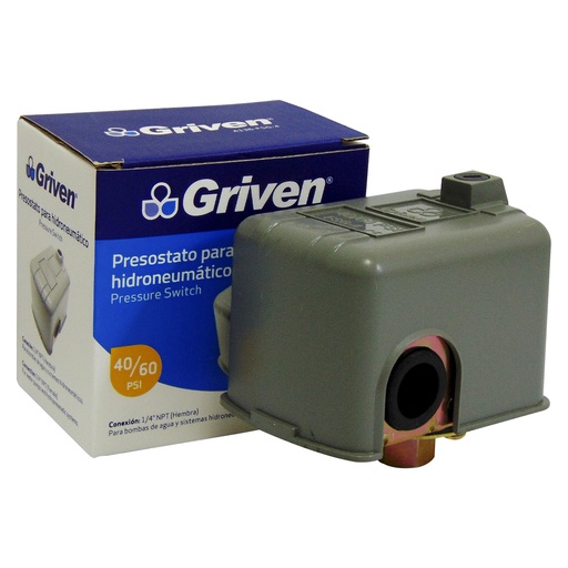 [9807] PRESOSTATO PARA HIDRONEUMATICO 40/60 PSI GRIVEN