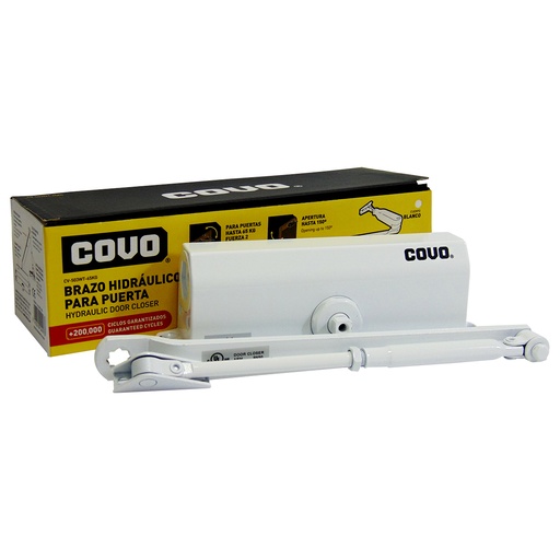 [9811] BRAZO HIDRAULICO PARA PUERTAS 65KG BLANCO COVO