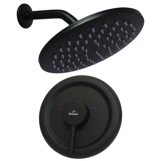 [9822] SET DE REGADERA CON LLAVE PARA DUCHA GRIVEN BLACK