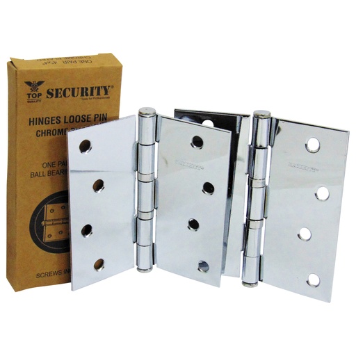 [9828] BISAGRA NUDO 4" X 4" CROMADA SECURITY